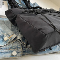 Sac cabas rectangulaire en nylon à anses nouées