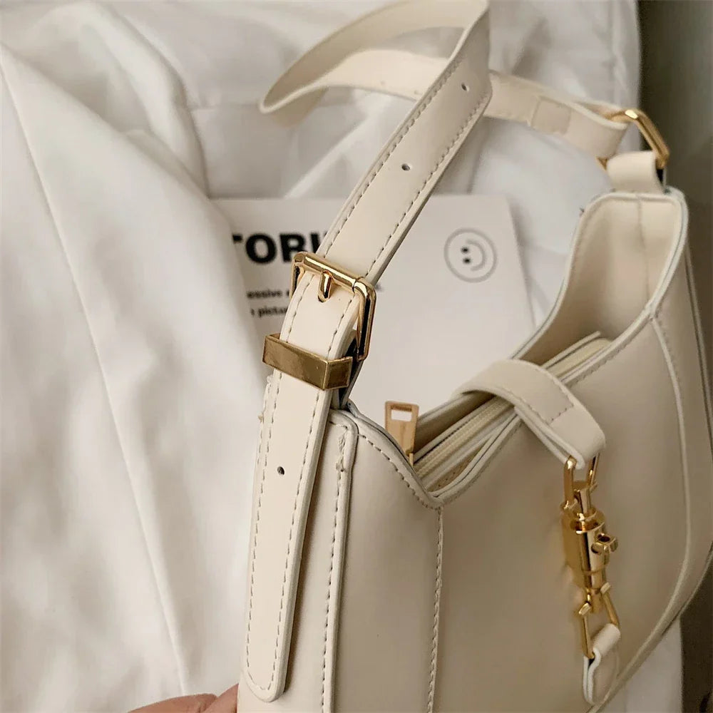 Sac porté épaule vintage à fermoir métallique