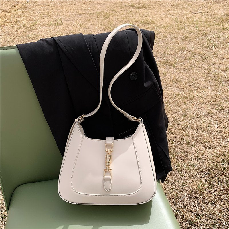 Sac porté épaule vintage à fermoir métallique