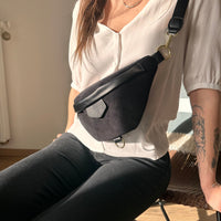 Sac banane en velours côtelé à bandoulière amovible