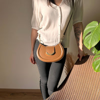 Petit sac bandoulière en simili cuir avec anse courte
