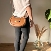 Petit sac bandoulière en simili cuir avec anse courte