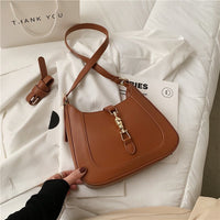 Sac porté épaule vintage à fermoir métallique