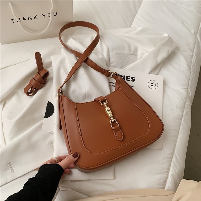 Sac porté épaule vintage à fermoir métallique
