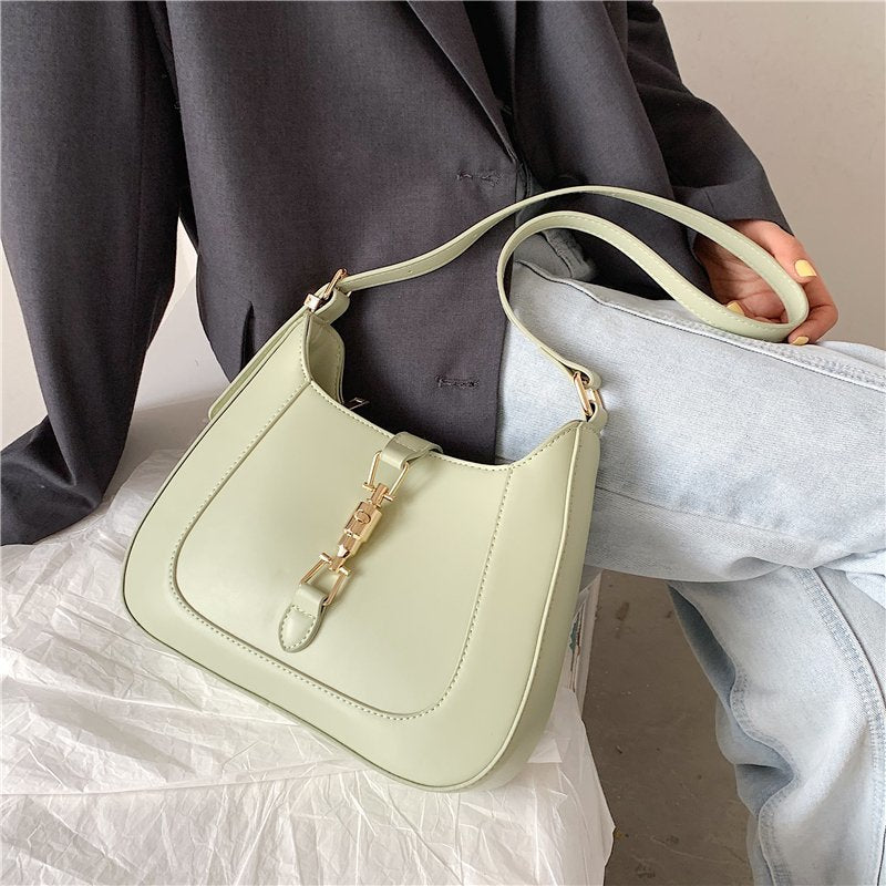 Sac porté épaule vintage à fermoir métallique