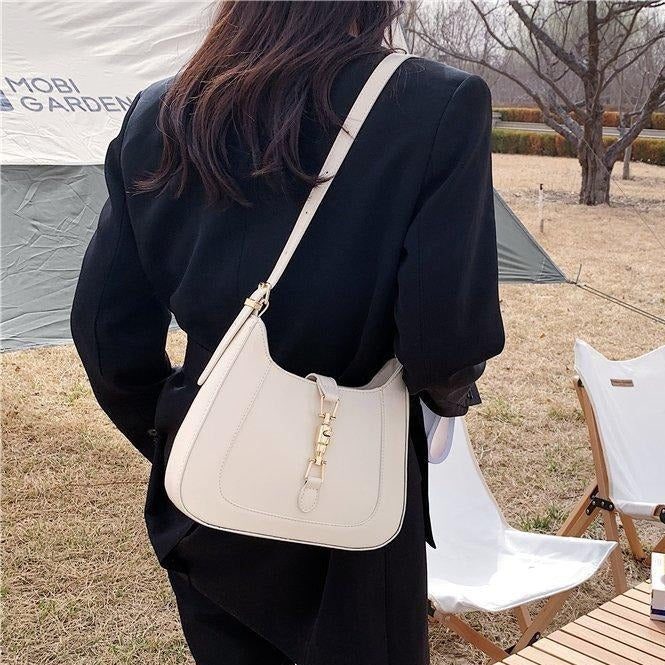 Sac porté épaule vintage à fermoir métallique