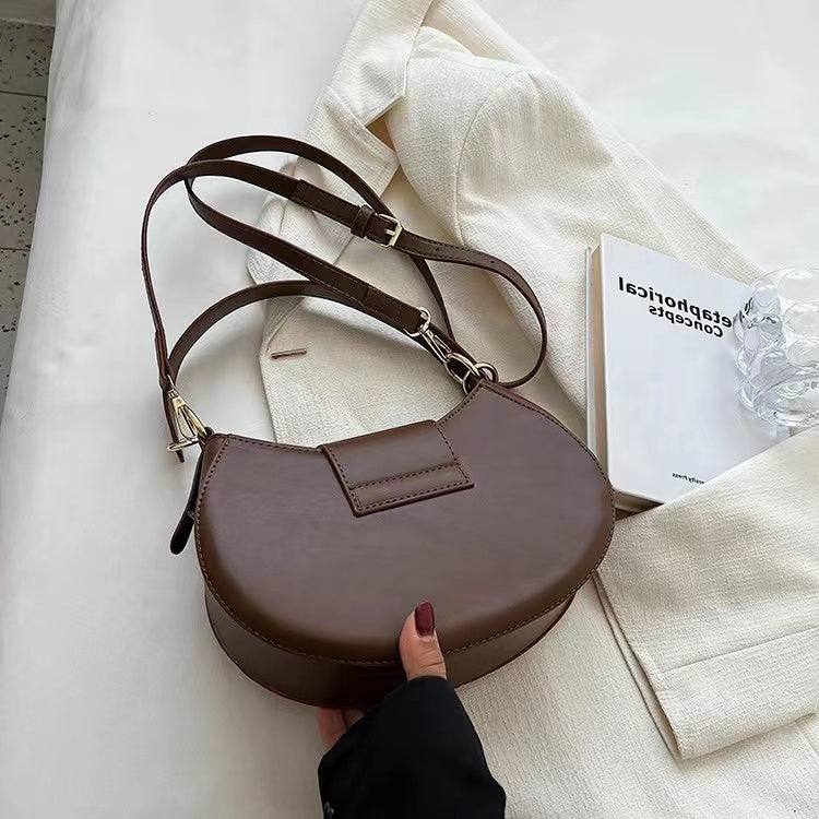 Petit sac bandoulière en simili cuir avec anse courte