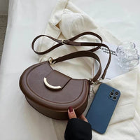 Petit sac bandoulière en simili cuir avec anse courte