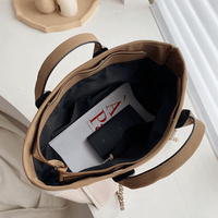 Sac cabas vintage en toile à bandoulière chaîne