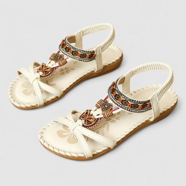 Sandales Femme Bohèmes à Perles Décoratives