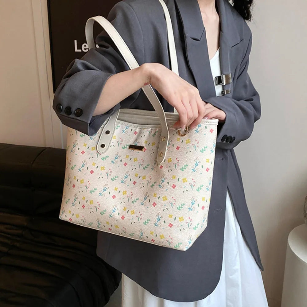 Sac cabas pour les cours en simili cuir à motifs
