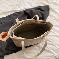Sac cabas pour les cours en simili cuir à motifs
