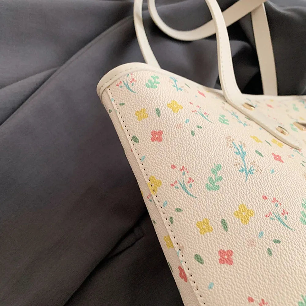 Sac cabas pour les cours en simili cuir à motifs