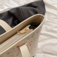 Sac cabas pour les cours en simili cuir à motifs