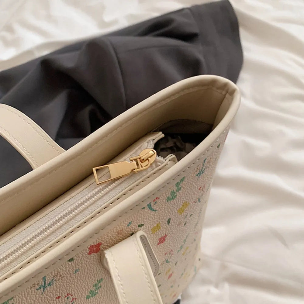 Sac cabas pour les cours en simili cuir à motifs