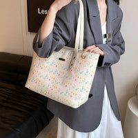 Sac cabas pour les cours en simili cuir à motifs