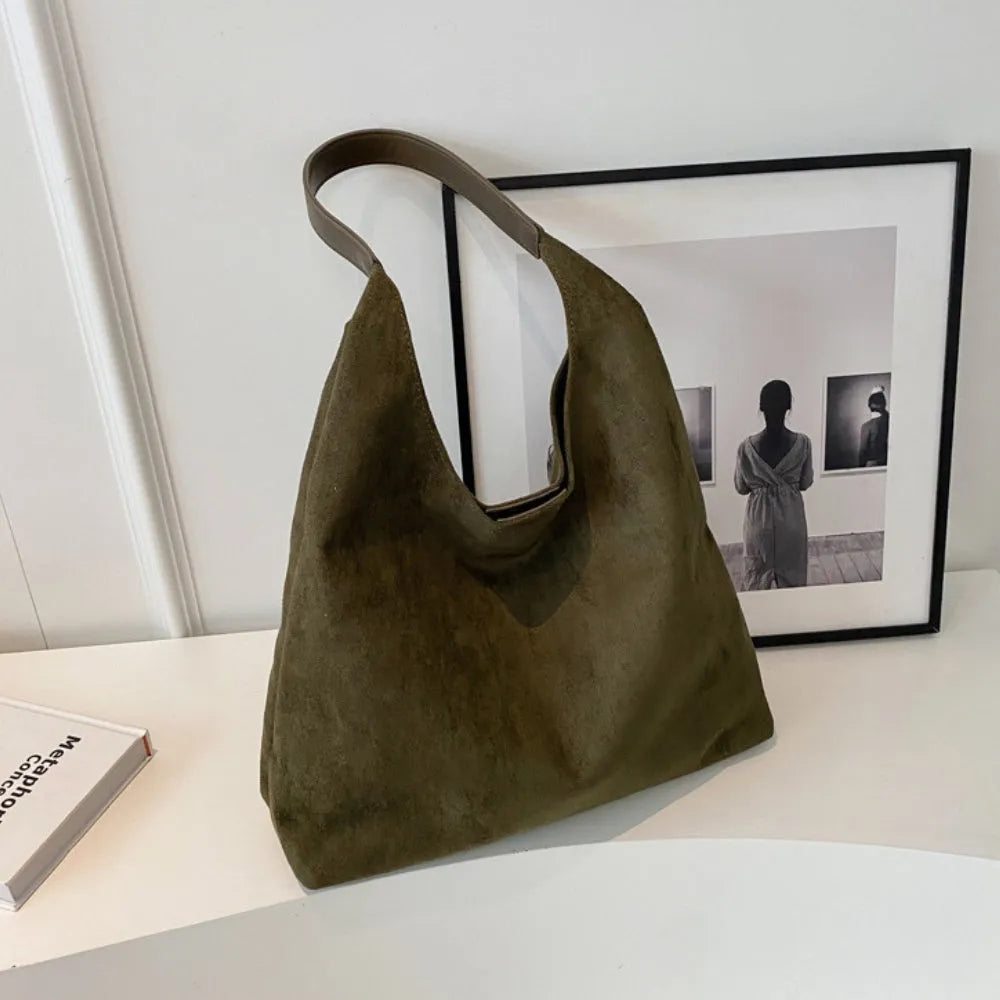 Sac hobo en suédine pour ordinateur 13 pouces