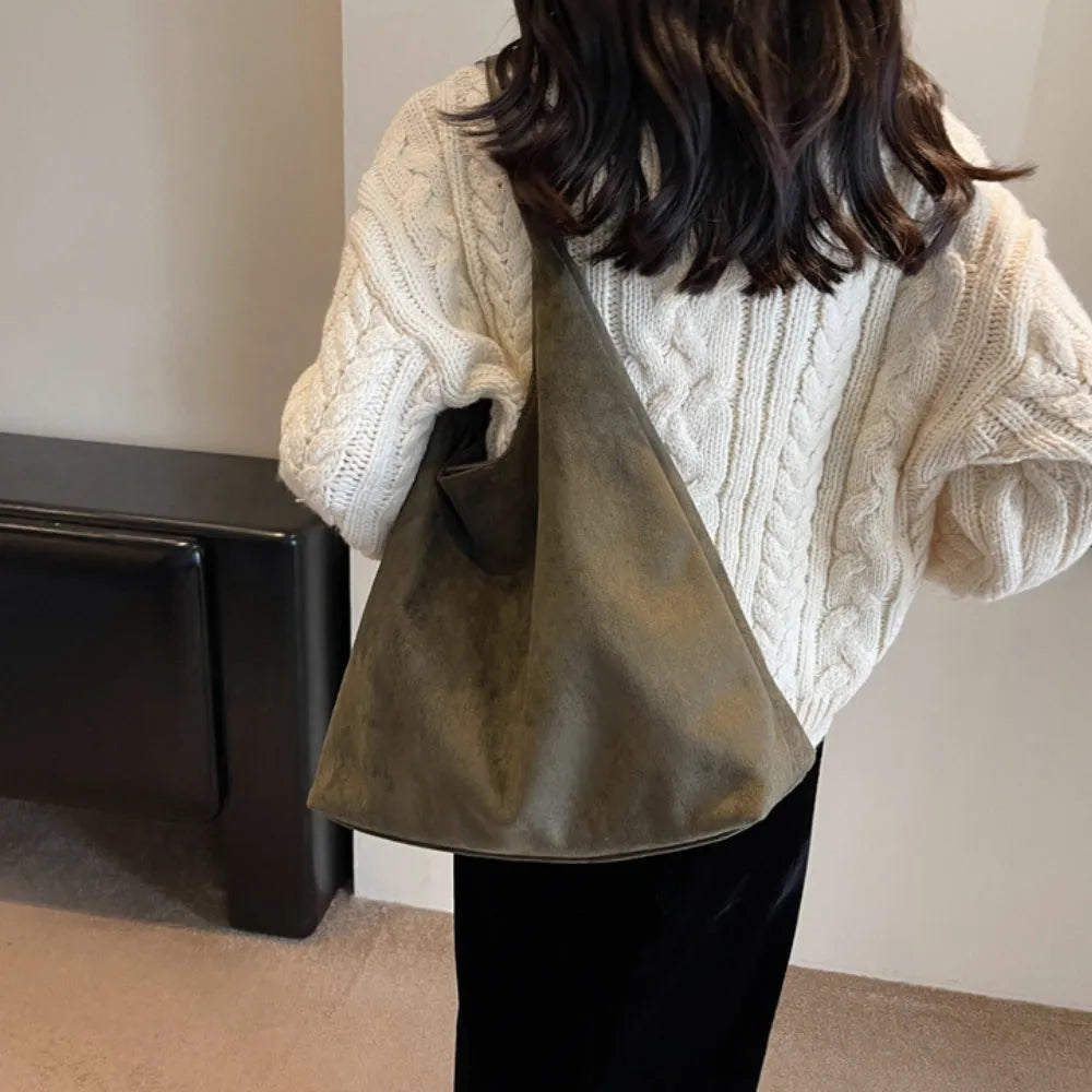 Sac hobo en suédine pour ordinateur 13 pouces
