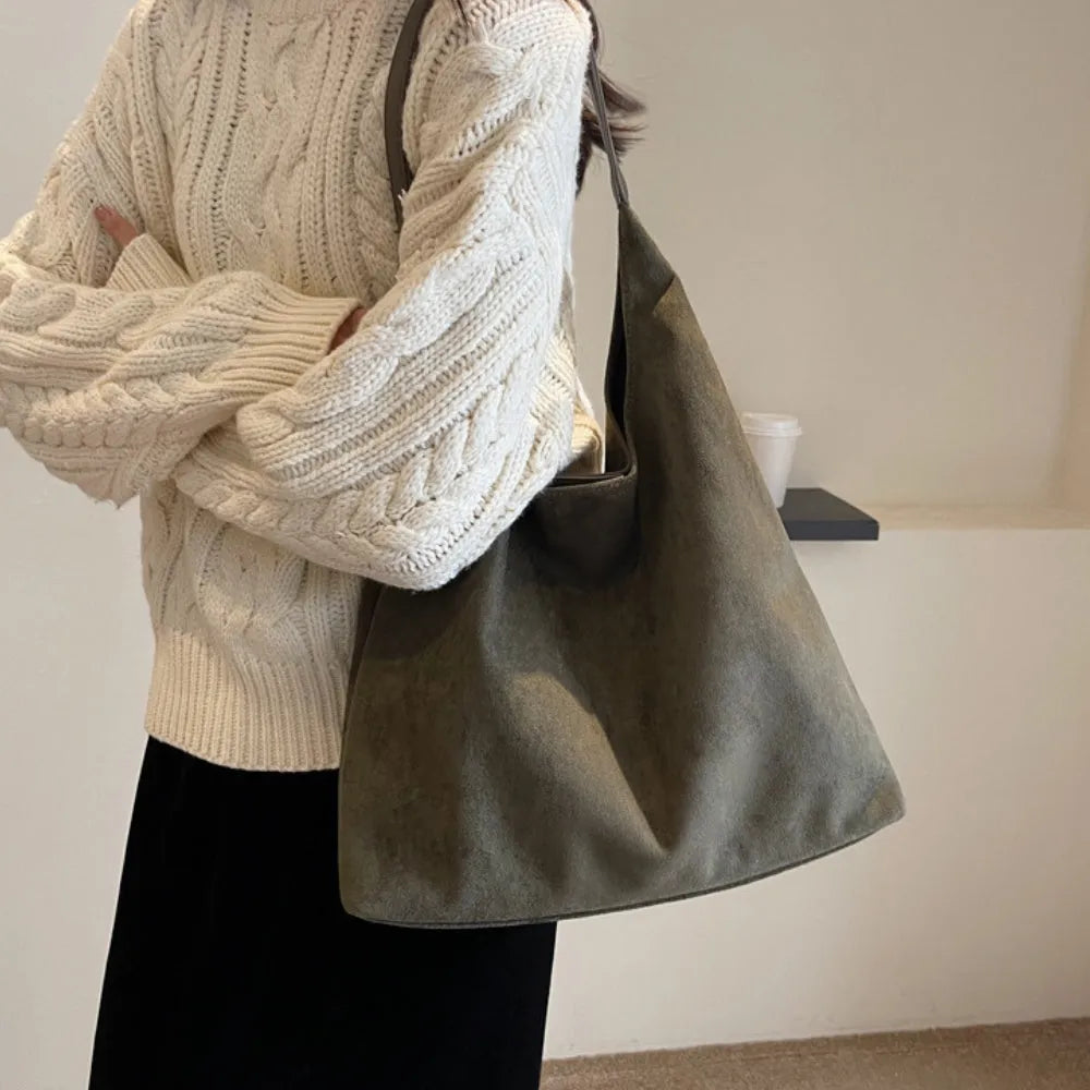 Sac hobo en suédine pour ordinateur 13 pouces