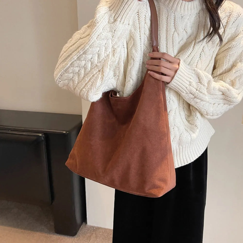 Sac hobo en suédine pour ordinateur 13 pouces