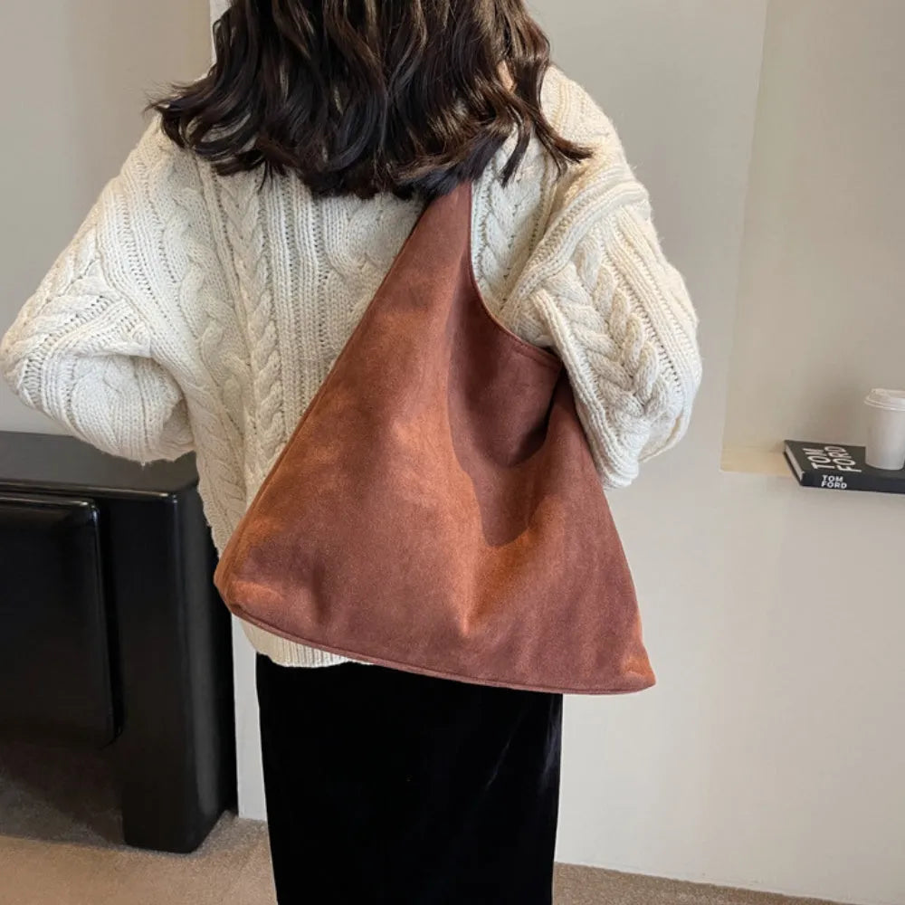 Sac hobo en suédine pour ordinateur 13 pouces