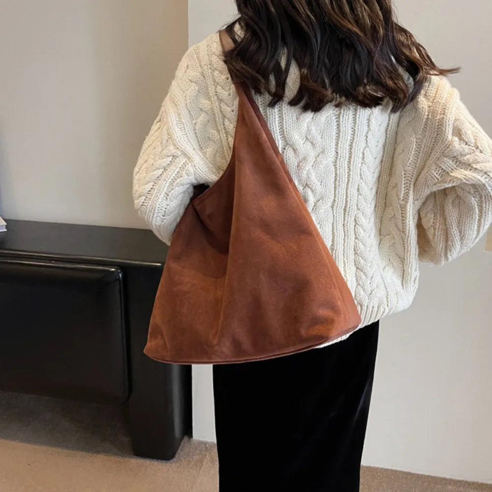 Sac hobo en suédine pour ordinateur 13 pouces