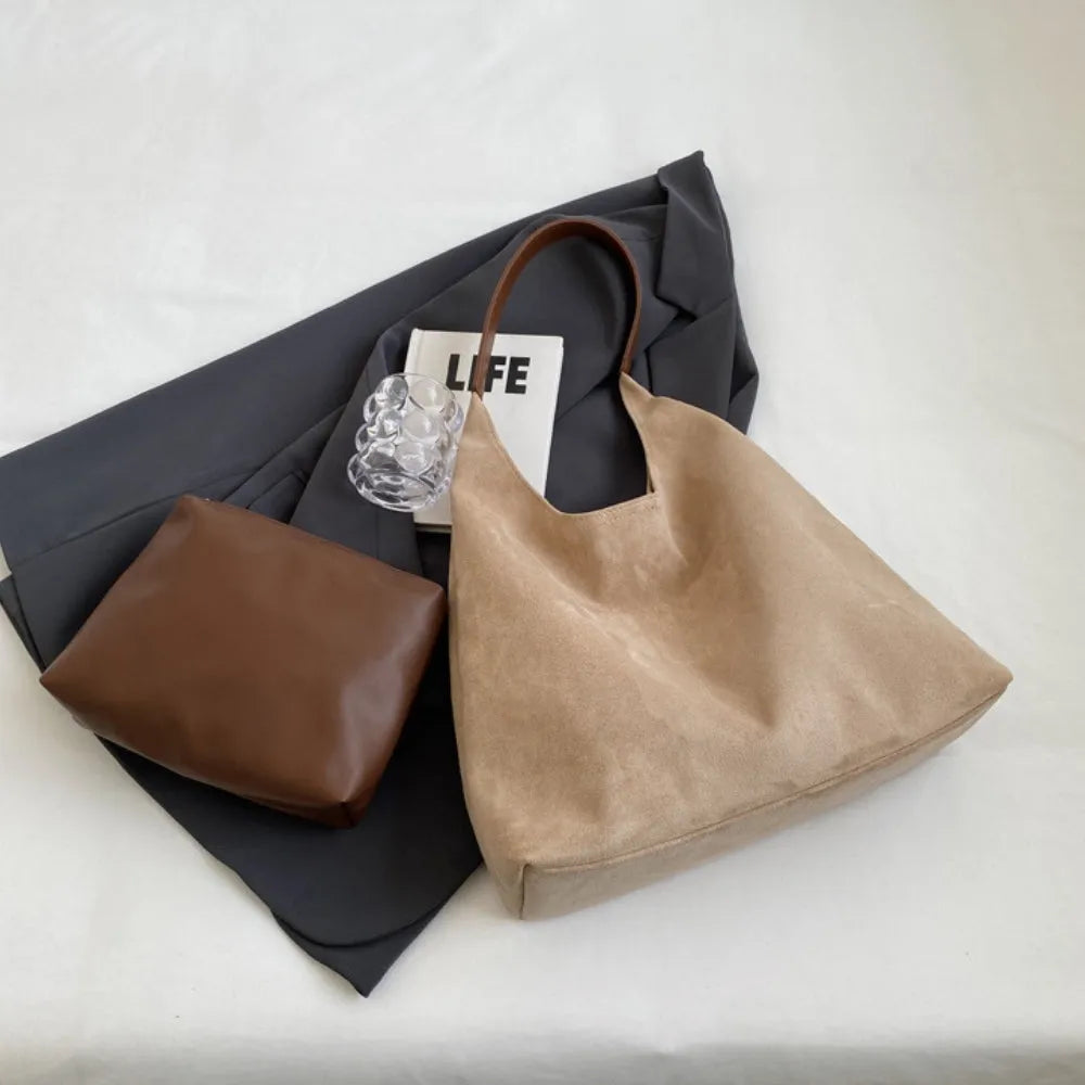 Sac hobo en suédine pour ordinateur 13 pouces