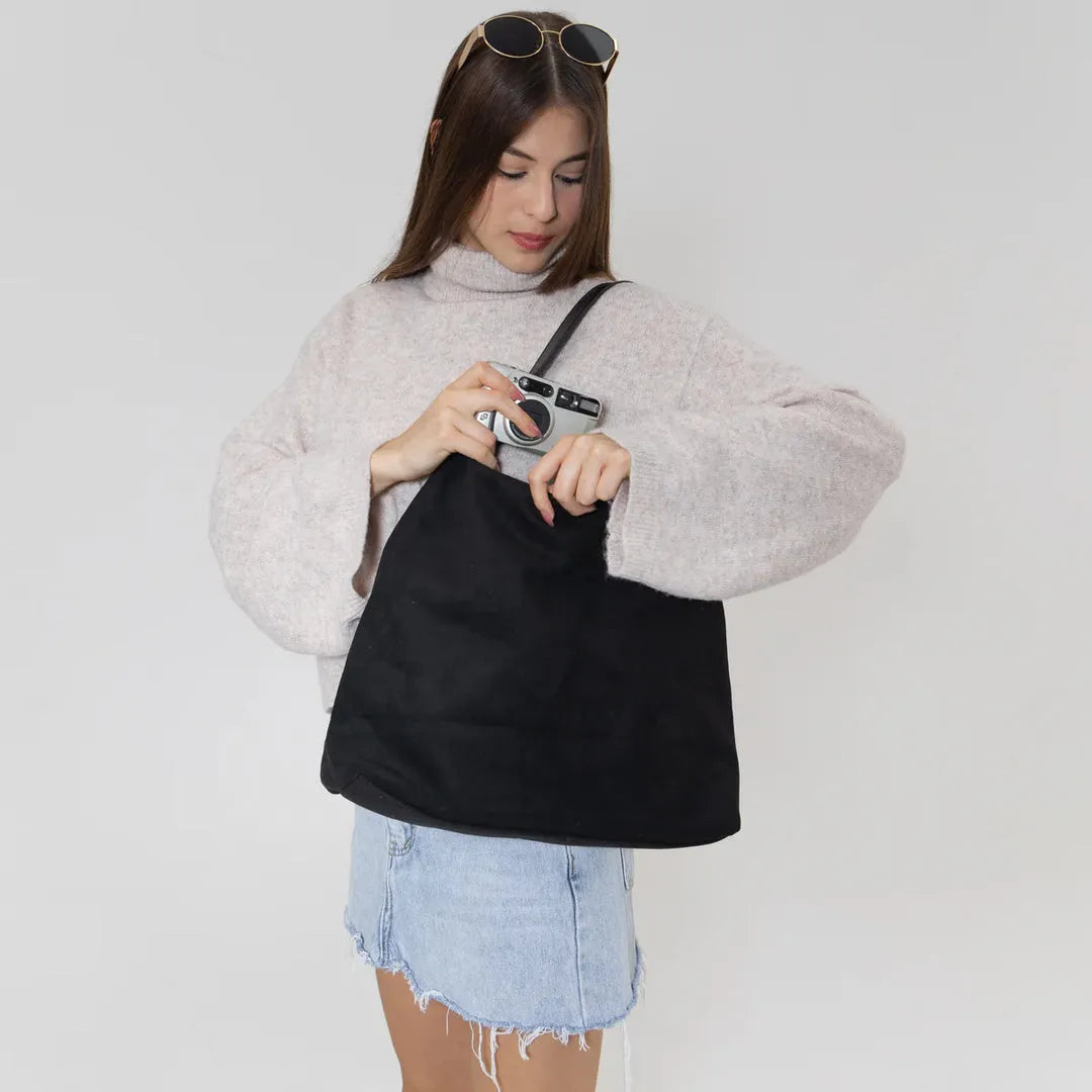 Sac hobo en suédine pour ordinateur 13 pouces