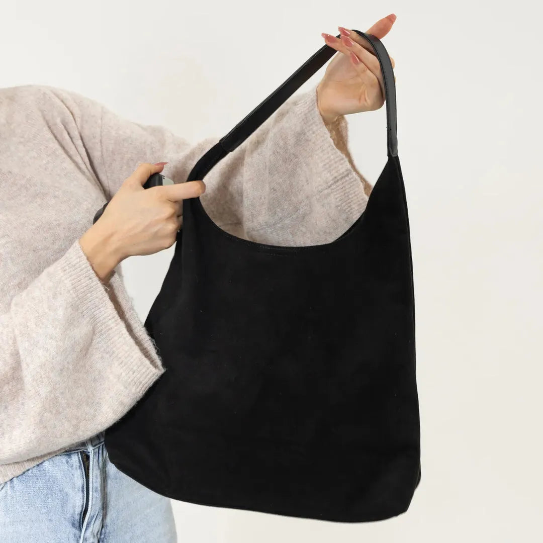 Sac hobo en suédine pour ordinateur 13 pouces