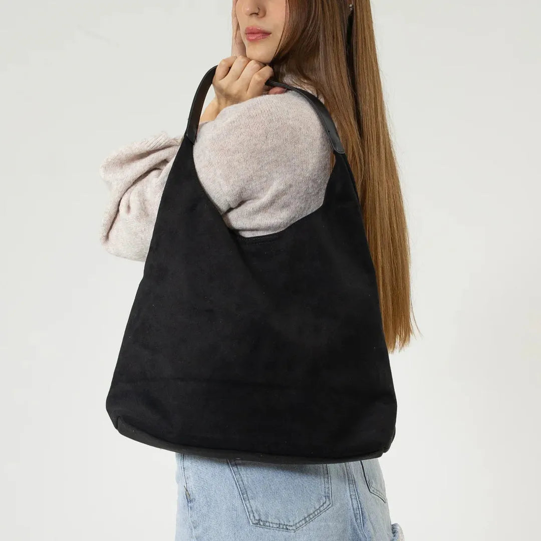 Sac hobo en suédine pour ordinateur 13 pouces
