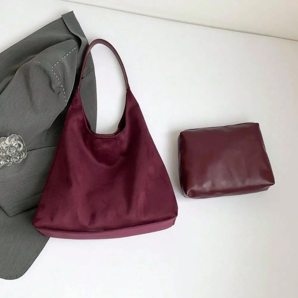 Sac hobo en suédine pour ordinateur 13 pouces