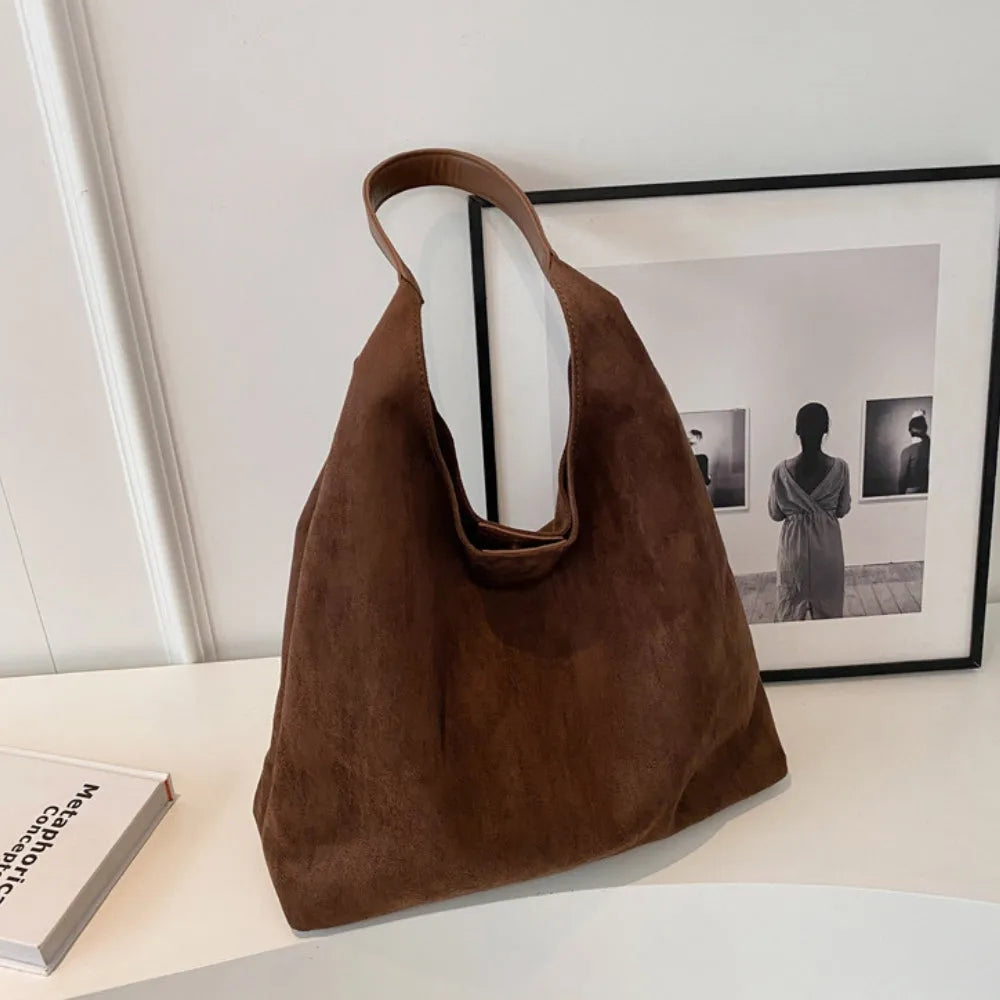 Sac hobo en suédine pour ordinateur 13 pouces