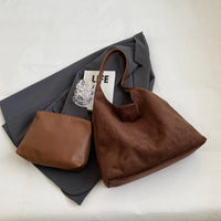 Sac hobo en suédine pour ordinateur 13 pouces