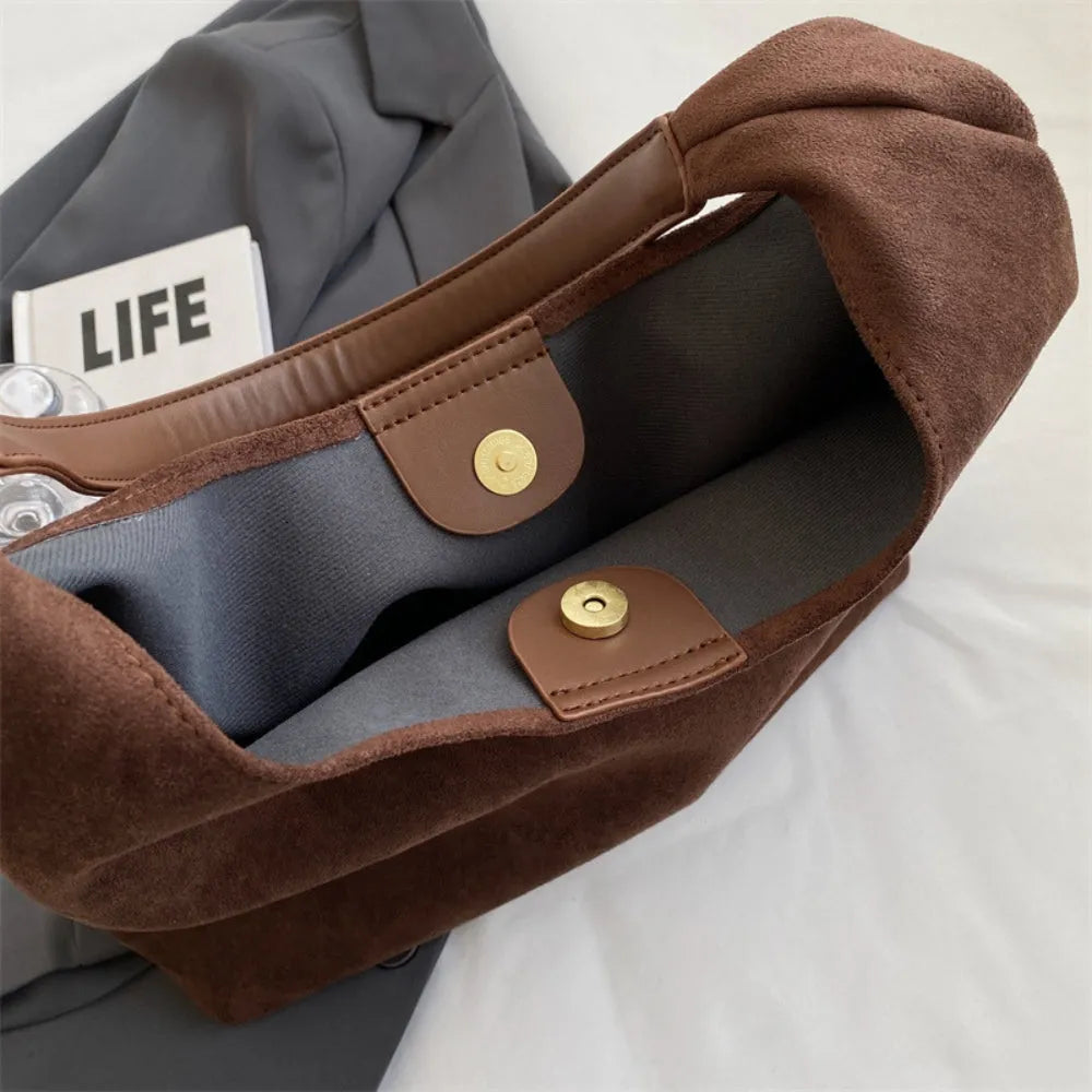 Sac hobo en suédine pour ordinateur 13 pouces