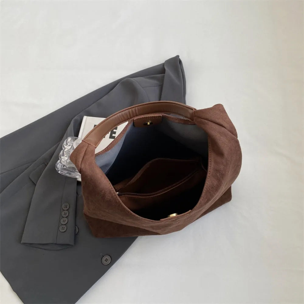 Sac hobo en suédine pour ordinateur 13 pouces