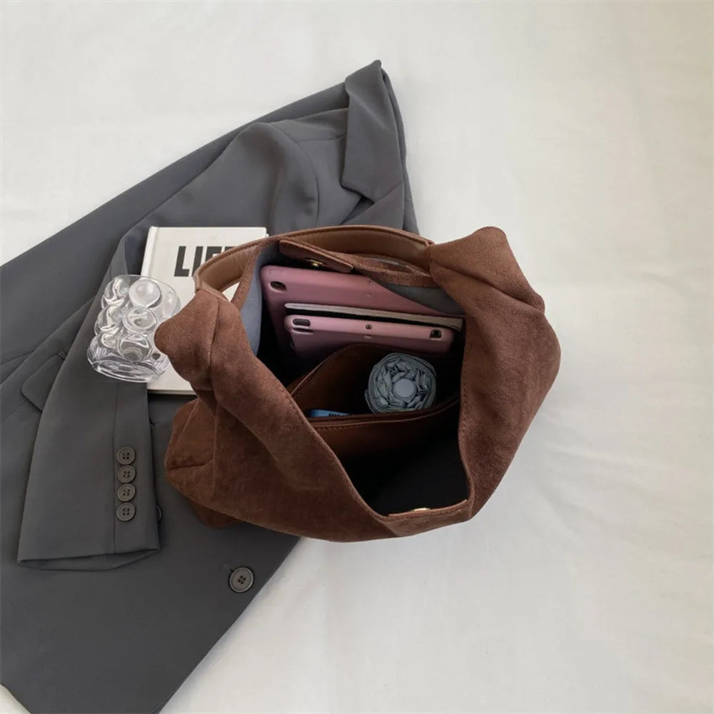 Sac hobo en suédine pour ordinateur 13 pouces