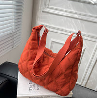 Sac bandoulière matelassé en nylon à motif losange