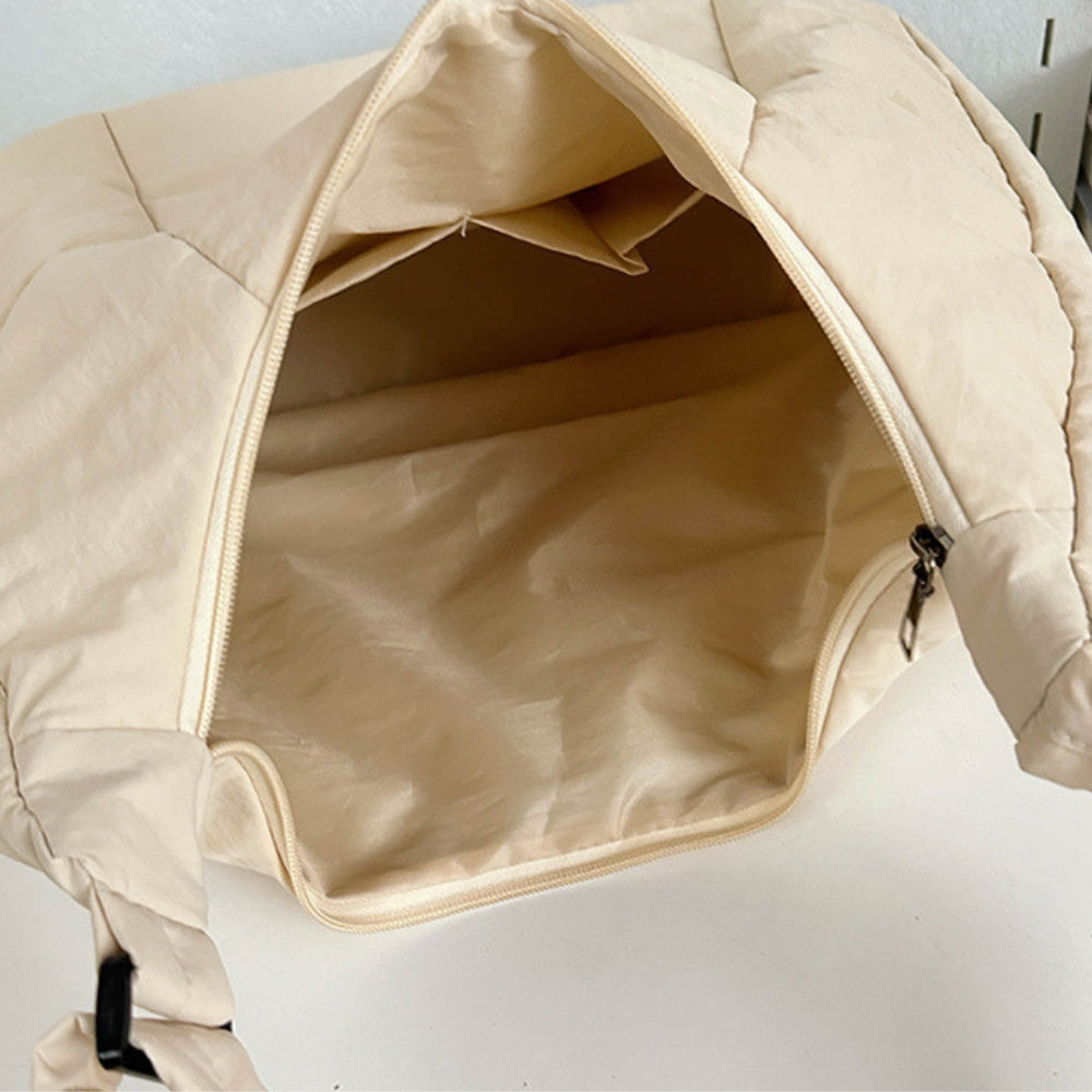 Sac cabas rembourré en nylon à bandoulière large