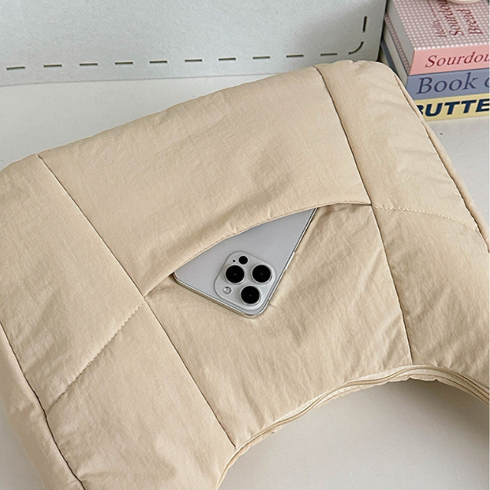 Sac cabas rembourré en nylon à bandoulière large