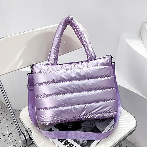 Sac cabas zippé en nylon à bandoulière amovible
