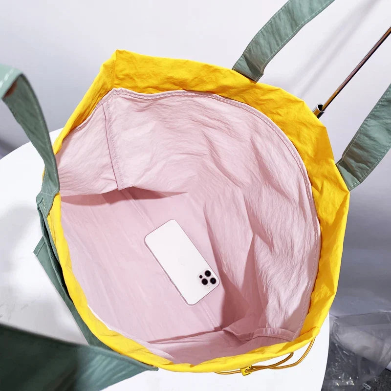 Sac cabas pliable en nylon imperméable