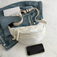 Sac banane bandoulière en nylon à sangle large