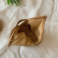 Sac cabas en paille à fermeture magnétique