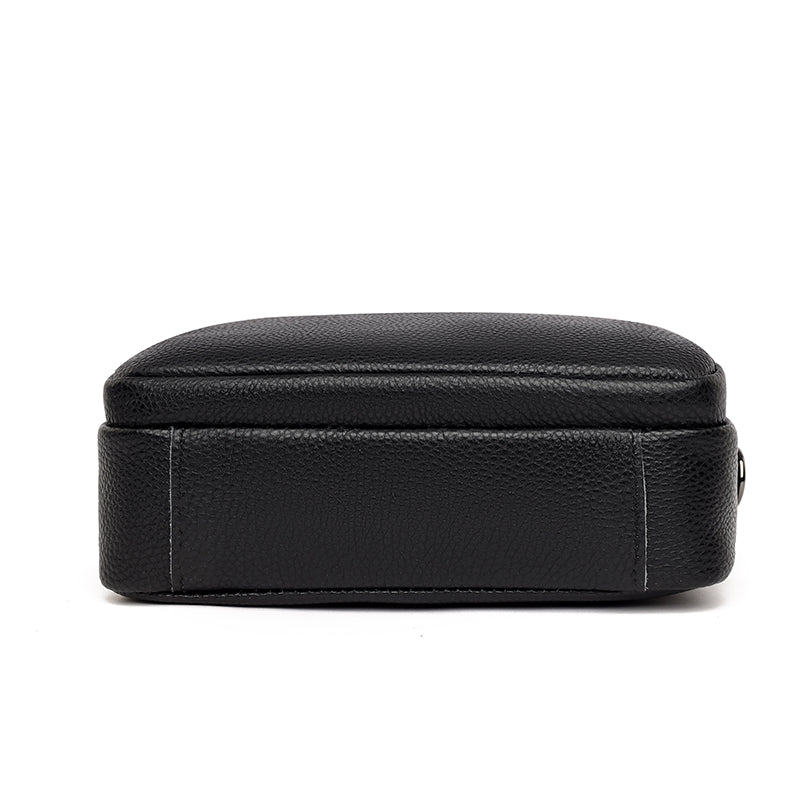 Petit sac bandoulière en simili cuir à sangle brodée