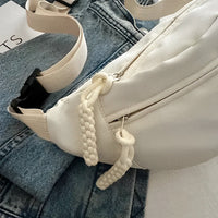 Sac banane bandoulière en nylon à sangle large
