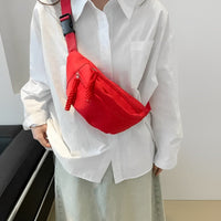 Sac banane bandoulière en nylon à sangle large