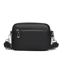Petit sac bandoulière en simili cuir à sangle brodée