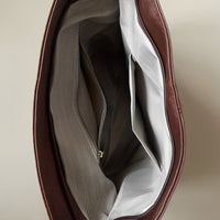 Sac bandoulière en simili cuir à sangle en tissu