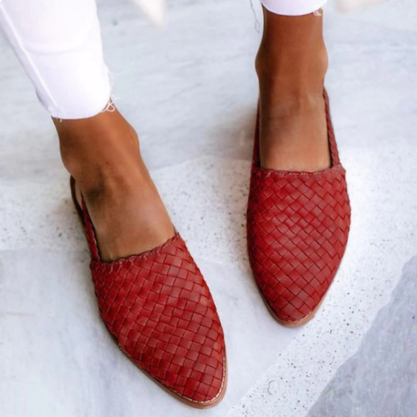 Mocassins femme tressés élégants