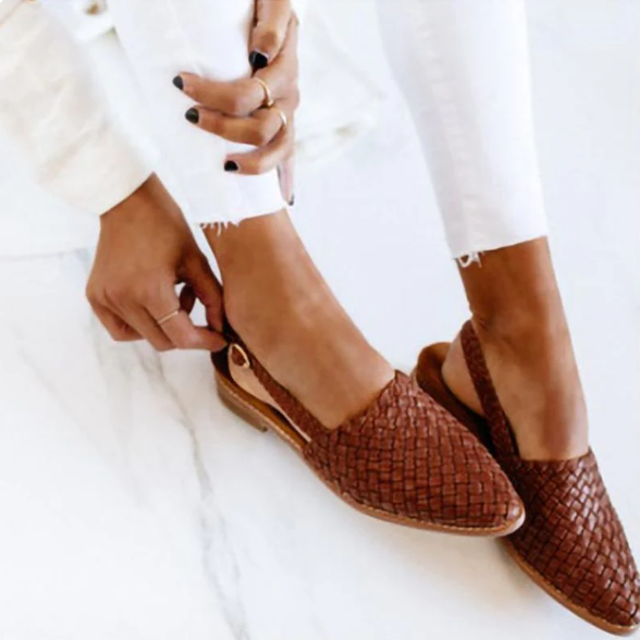 Mocassins femme tressés élégants